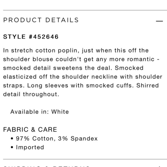 Ann Taylor LOFT Smocked Off the Shoulder Top - Picture 7 of 7